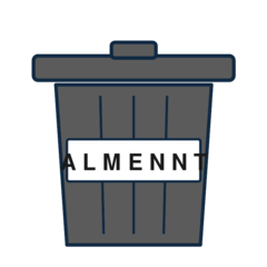 Almennt sorp - grá tunna