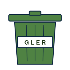 Gler - græn tunna