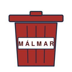 Málmar - rauð tunna
