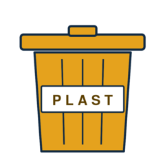 Plast - gul tunna